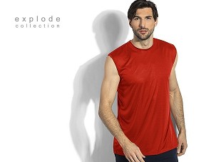 MVP, sports sleeveless t-shirt, 100% polyester, red
