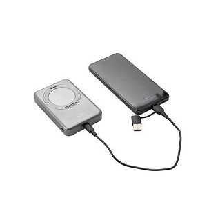 WARSHEL 10. 10'000 mAh magnetic power bank with 15W superfast wireless charger in recycled ABS (100% rABS) with stand