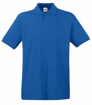 Fruit of the Loom, Premium Polo, premium men's polo shirt, royal blue, L