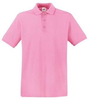 Fruit of the Loom, Premium Polo, premium men's polo shirt, pink, M