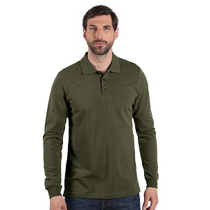 AZZURRO II LSL, pamučna polo majica dugih rukava, 180 g/m2, maslinasta