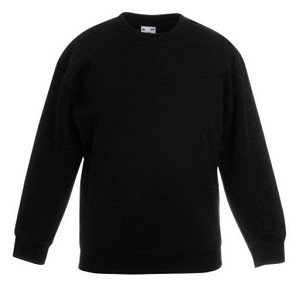 Fruit Of The Loom, Kids Classic Set-in Sweat, duks za decu, ,crna 12-13