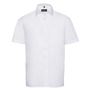 RUSSELL men's short sleeve shirt PURE COTTON POPLIN