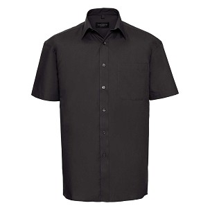 RUSSELL men's short sleeve shirt PURE COTTON POPLIN