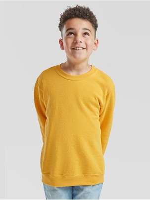 Fruit Of The Loom, Kids Classic Set-in Sweat, Kids Sweatshirt, Black, 9-11