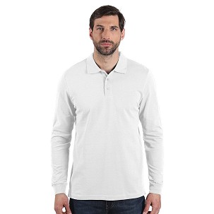 AZZURRO II LSL, pamučna polo majica dugih rukava, 180 g/m2, bela