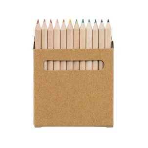COLOURED. Pencil box with 12 coloured pencils