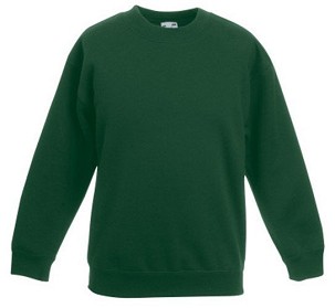 Fruit Of The Loom, Kids Classic Set-in Sweat, Kids Sweatshirt, Forest Green, 9-11
