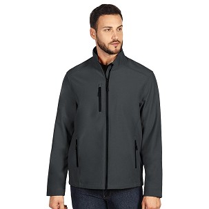 SKIPPER, unisex softshell jacket, dark gray