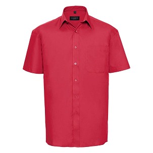 RUSSELL men's short sleeve shirt PURE COTTON POPLIN