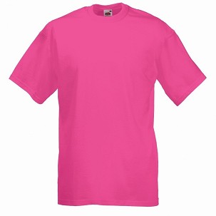 Fruit of the Loom, Valueweight, men's cotton T-shirt, fuchsia, 2XL