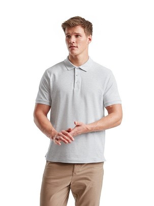 Fruit of the Loom, Premium Polo, Premium Men's Polo Shirt, Ash Gray, 3XL