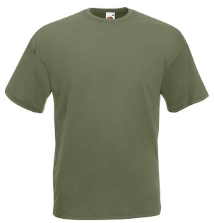 Fruit of the Loom, Valueweight, men's cotton T-shirt, olive green, 2XL