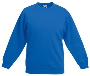 Fruit Of The Loom, Kids Classic Set-in Sweat, Kids Sweatshirt, Royal Blue, 9-11