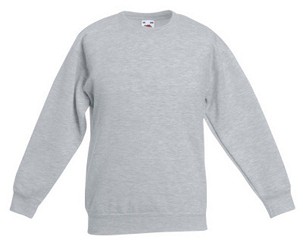 Fruit Of The Loom, Kids Classic Set-in Sweat, Kids Sweatshirt, Ash Gray, 5-6