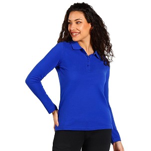 SUNNY LSL, women's long sleeve polo shirt, 180 g/m2, royal blue