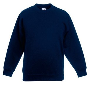 Fruit Of The Loom, Kids Classic Set-in Sweat, duks za decu, tamno teget, 9-11