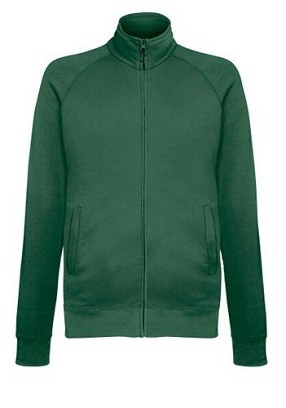 Fruit of the Loom, Lightweight Sweat Jacket, Lightweight Sweat Jacket, Forest Green, L