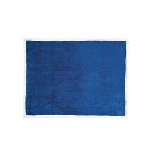 HEIDEN. Reversible fleece blanket (190 g/m²) with satin ribbon and personalised card