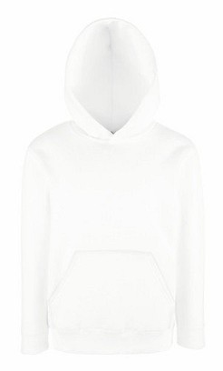 Fruit Of The Loom, Kids Classic Hooded Sweat, Hooded Sweatshirt, White, 9-11