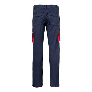 VL FIDES. Two-tone, multi-pocket stretch trousers (240g/m²), in cotton (46%), EME (38%) and polyester (16%)