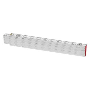 BAU, folding ruler, 2 m, white