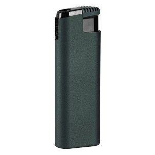 MAGMA SOFT, plastic electronic lighter in metal case, with turbo flame, metallic green