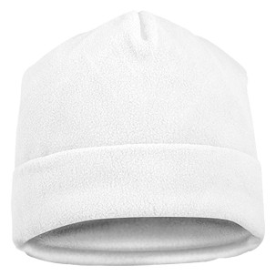 ALPINA, polar fleece winter cap, white