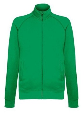 Fruit of the Loom, Lightweight Sweat Jacket, Lightweight Sweat Jacket, kelly green, 2XL