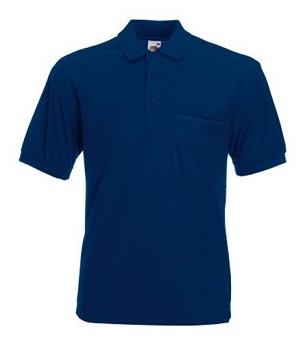 Fruit of the Loom, 65/35 Pocket Polo, polo majica za muškarcem sa džepom, teget, M