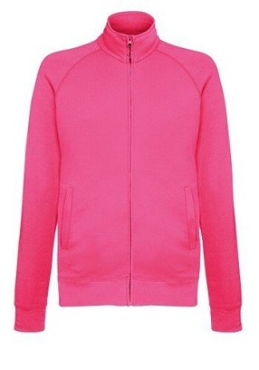 Fruit of the Loom, Lightweight Sweat Jacket, lagani duks sa cibzarom, fuksija, 2XL