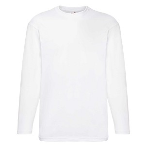 Fruit of the Loom, Valueweight, muška pamučna majica dugih rukava, bela, XL