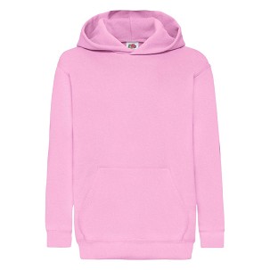 Fruit Of The Loom, Kids Classic Hooded Sweat, Hoodie, Pink, 5-6