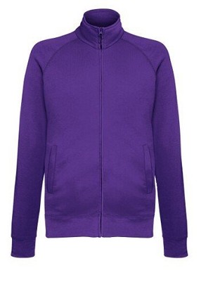 Fruit of the Loom, Lightweight Sweat Jacket, Lightweight Sweat Jacket, Purple, 2XL