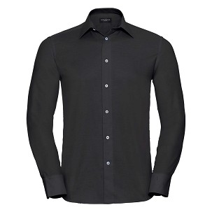 RUSSELL men's ECare Tail Oxford Long Sleeve Shirt