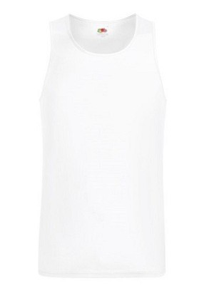 Fruit of the Loom, Performance Vest, Sports Athletic T-shirt for Men, White, XL