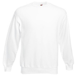 Fruit of the Loom, Classic Set-in Sweat, Classic Men's Hoodie, White, M