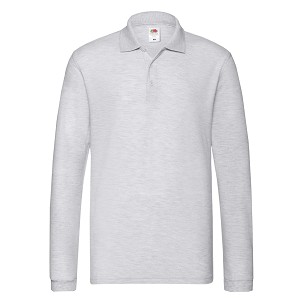 Fruit of the Loom, Premium LS Polo, premium unisex polo majica dugih rukava, melirana, M