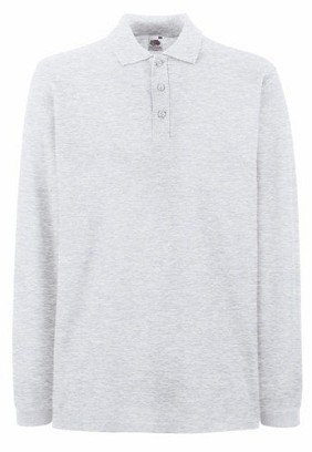 Fruit of the Loom, Premium LS Polo, premium unisex polo majica dugih rukava, melirana, 3XL
