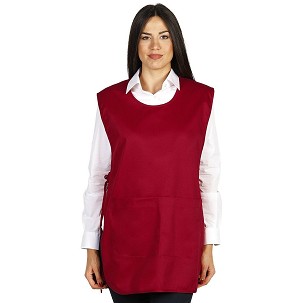 GARSON, pullover apron, burgundy