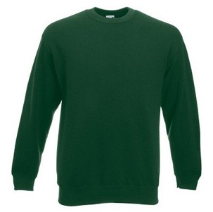 Fruit of the Loom, Classic Set-in Sweat, klasični muški duks, šumsko zelena, 2XL